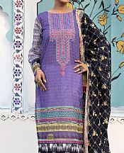 Purple Lawn Suit- Pakistani Designer Lawn Dress