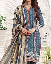 Teal Blue Lawn Suit- Pakistani Designer Lawn Dress