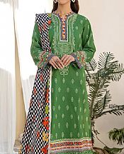 Khas Medium Forest Green Lawn Suit- Pakistani Lawn Dress