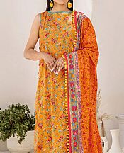 Khas Pumpkin Orange Lawn Suit- Pakistani Lawn Dress