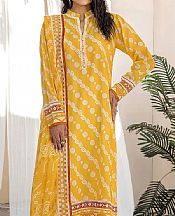Khas Fuel Yellow Lawn Suit- Pakistani Lawn Dress