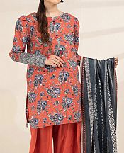 Khas Sunrise Orange Lawn Suit- Pakistani Lawn Dress