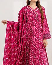 Khas Berry Pink Lawn Suit- Pakistani Lawn Dress