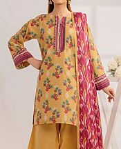Khas Sand Gold Lawn Suit- Pakistani Designer Lawn Suits
