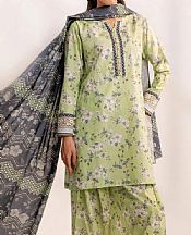 Khas Pale Olive Lawn Suit- Pakistani Designer Lawn Suits