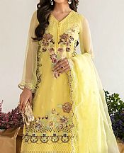 Khas Marigold Yellow Chiffon Suit