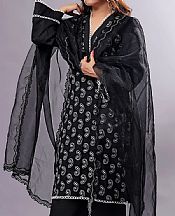 Khas  Black/White Lawn Suit (2 Pcs)- Pakistani Lawn Dress
