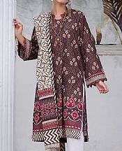 Khas Purplish Brown Lawn Suit (2 pcs)- Pakistani Lawn Dress