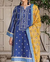 Khas Blue Lawn Suit (2 pcs)- Pakistani Lawn Dress