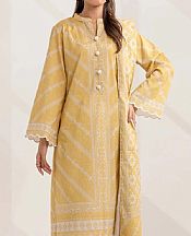 Khas Sand Gold Lawn Suit (2 pcs)- Pakistani Lawn Dress