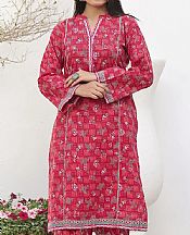 Khas Deep Carmine Lawn Suit (2 pcs)- Pakistani Lawn Dress