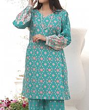Khas Light Sea Green Lawn Suit (2 pcs)- Pakistani Lawn Dress