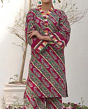 Khas Green/Mulberry Lawn Suit (2 pcs)- Pakistani Lawn Dress