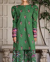 Khas Green Lawn Suit (2 pcs)- Pakistani Lawn Dress