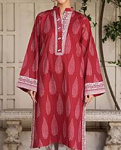 Khas Vivid Burgundy Lawn Suit (2 pcs)- Pakistani Lawn Dress