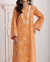 Khas Dull Orange Lawn Suit (2 pcs)- Pakistani Lawn Dress