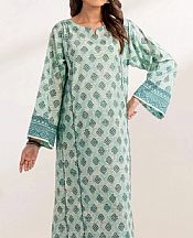 Khas Off White/Summer green Lawn Suit (2 pcs)- Pakistani Designer Lawn Suits