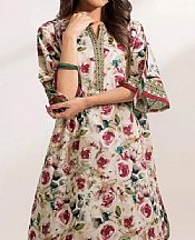 Khas Off White Lawn Suit (2 pcs)- Pakistani Lawn Dress
