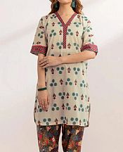 Khas Beige Lawn Suit (2 pcs)- Pakistani Lawn Dress