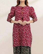 Khas Deep Carmine/Green Lawn Suit (2 pcs)- Pakistani Lawn Dress