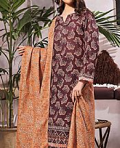 Khas Purple Brown Khaddar Suit- Pakistani Winter Clothing