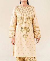 Khas Cream Lawn Suit (2 pcs)- Pakistani Lawn Dress