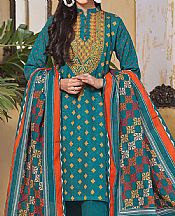 Dark Turquoise Khaddar Suit