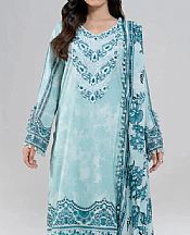 Cyan Opaque Lawn Suit