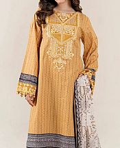 Pastel Orange Lawn Suit