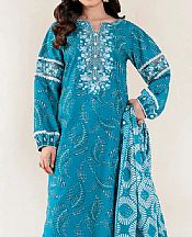 Teal Blue Lawn Suit