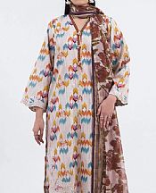 Khas Light Grey Lawn Suit- Pakistani Designer Lawn Suits