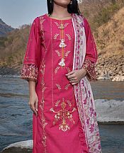 Khas Dark Pink Lawn Suit- Pakistani Designer Lawn Suits