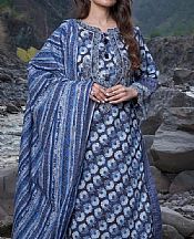 Khas Blue/Off White Lawn Suit- Pakistani Lawn Dress