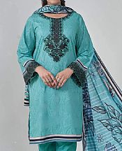 Khas Sea Green Lawn Suit- Pakistani Designer Lawn Suits