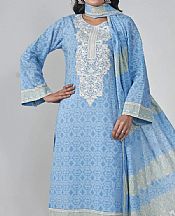 Khas Carolina Blue Lawn Suit- Pakistani Lawn Dress