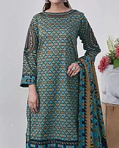 Khas Fountain Blue Lawn Suit- Pakistani Lawn Dress