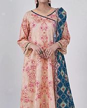 Khas Peach Lawn Suit- Pakistani Designer Lawn Suits