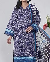 Khas Navy Blue Lawn Suit- Pakistani Lawn Dress