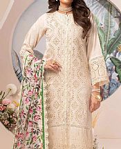 Khas Floral White Lawn Suit- Pakistani Lawn Dress