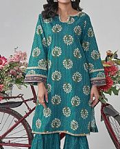 Khas Deep Sea Green Lawn Suit (2 pcs)- Pakistani Designer Lawn Suits