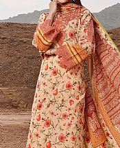 Khas Beige Lawn Suit- Pakistani Lawn Dress