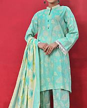 Khas Turquoise Lawn Suit- Pakistani Lawn Dress