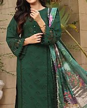 Khas Dark Green Lawn Suit- Pakistani Lawn Dress