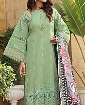 Khas Apple Green Lawn Suit