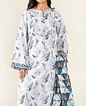 Khas Off White Lawn Suit (2 pcs)- Pakistani Lawn Dress