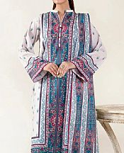 Khas Off White/Teal Lawn Suit (2 pcs)- Pakistani Designer Lawn Suits
