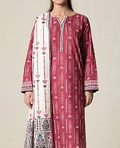 Khas Cranberry Lawn Suit- Pakistani Designer Lawn Suits