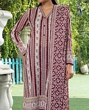Khas Wine/Off White Lawn Suit- Pakistani Designer Lawn Suits