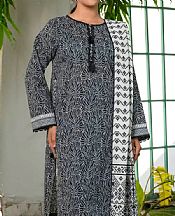 Khas Black/Off White Lawn Suit- Pakistani Designer Lawn Suits