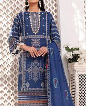 Khas Blue Lawn Suit- Pakistani Lawn Dress